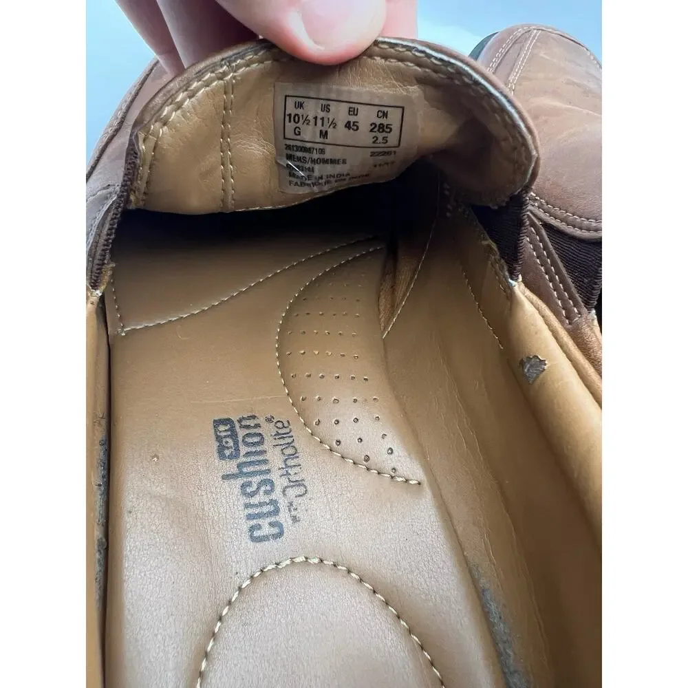 Clarks Tilden Free Brown Leather Loafers Men Size 11.5